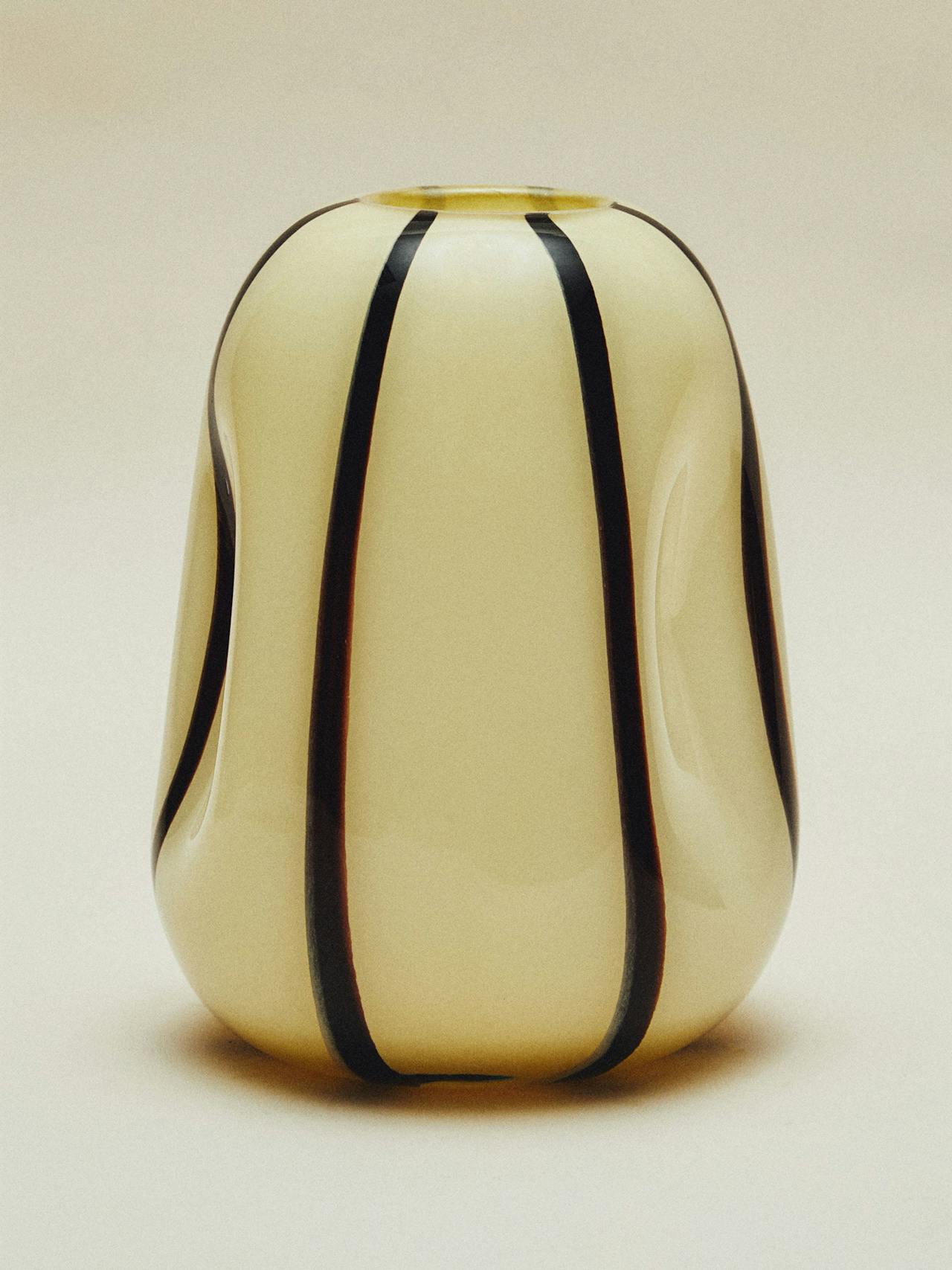 Irregular striped vase