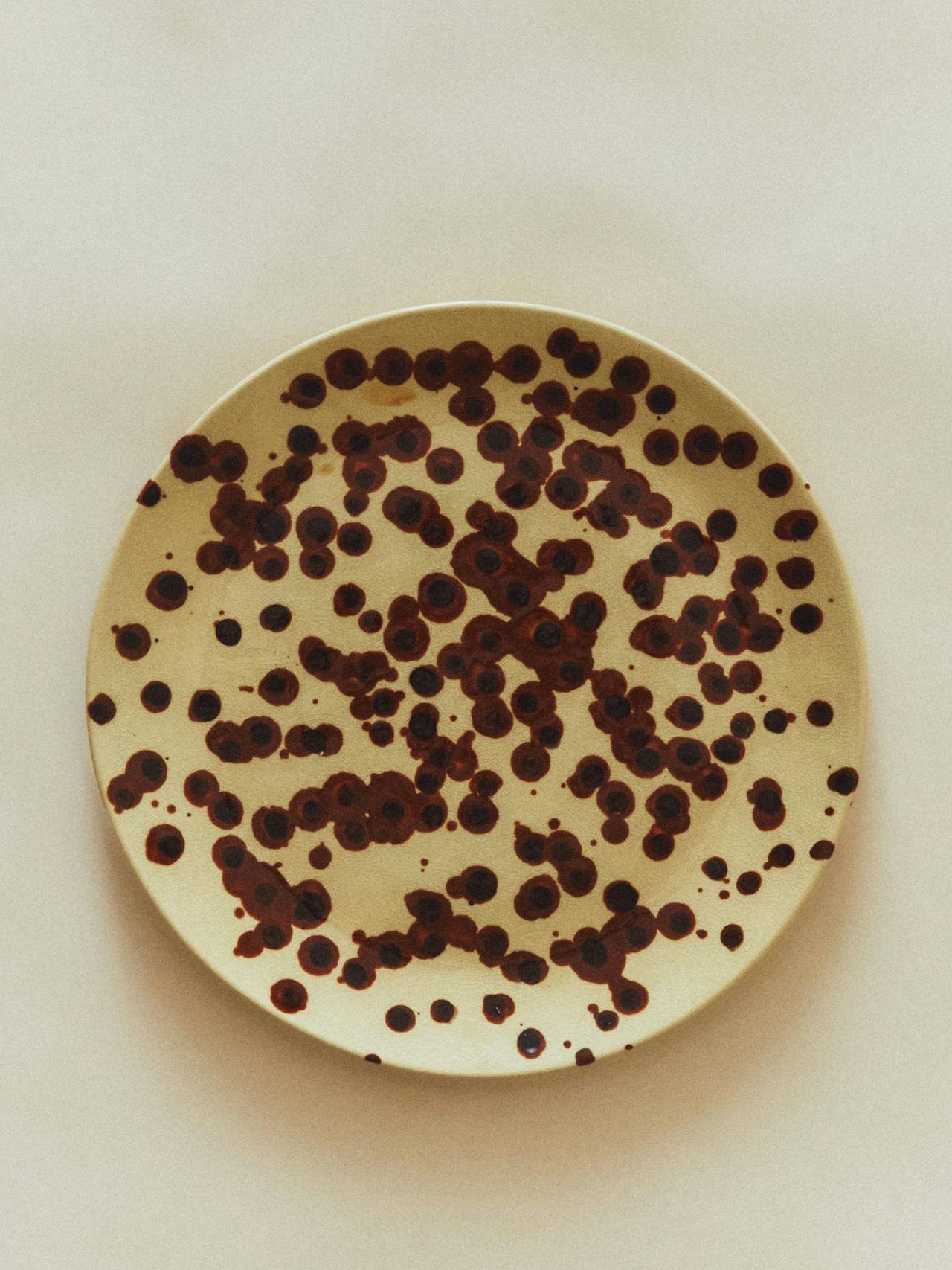 Polkda dot ceramic serving dish