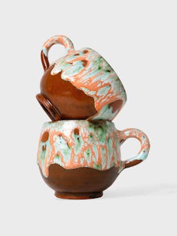 Large peach lava mug  Flukette    - Collagerie