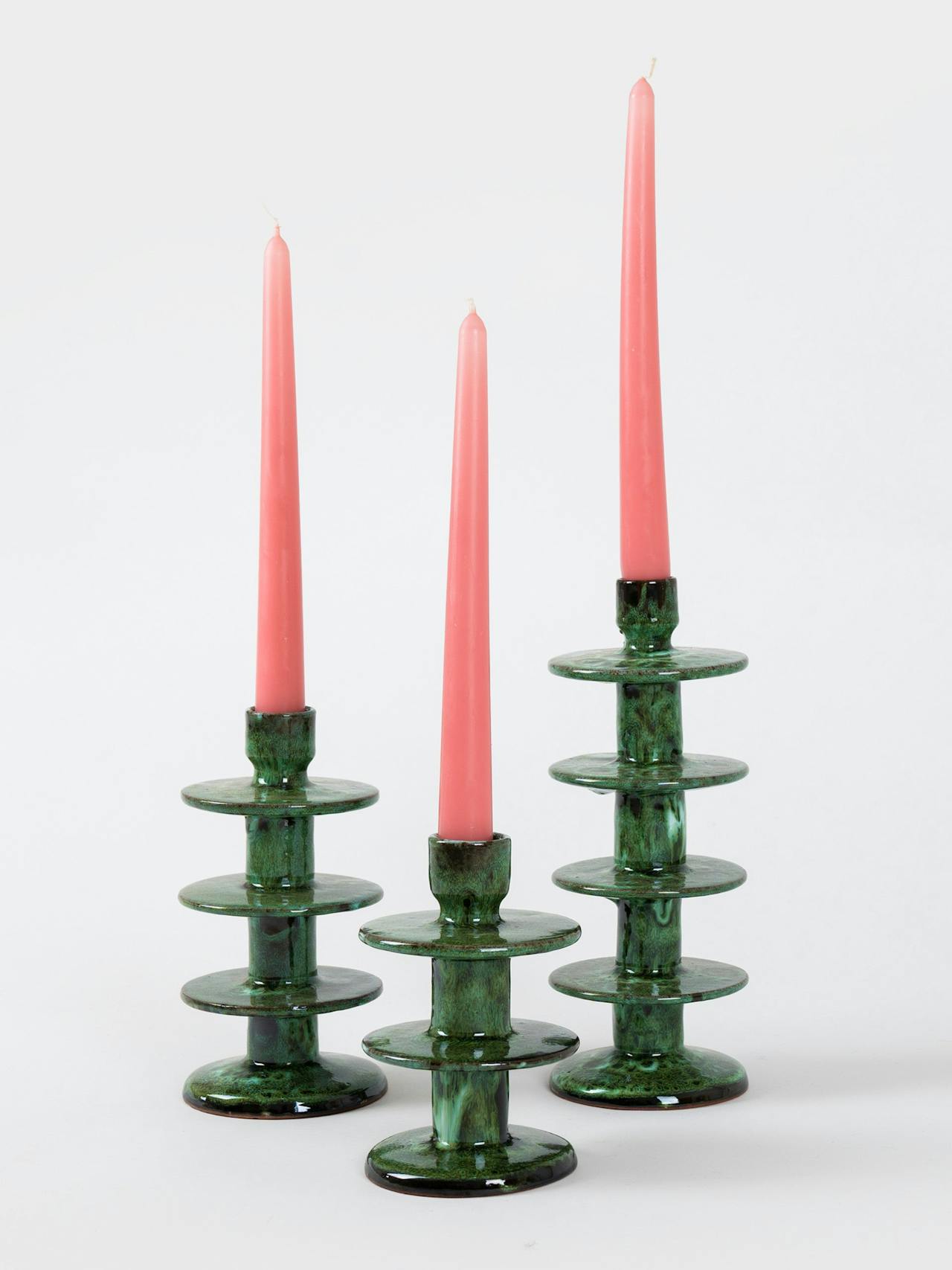 Lava candlestick holders, set of 3  Flukette    - Collagerie