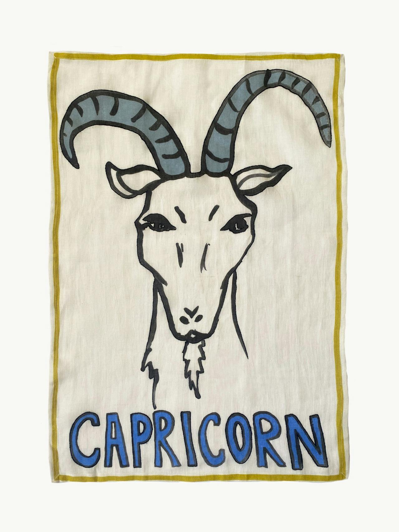 Capricorn tea towel