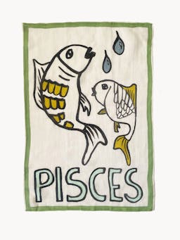 Pisces tea towel Teatowels Amuse La Bouche    - Collagerie