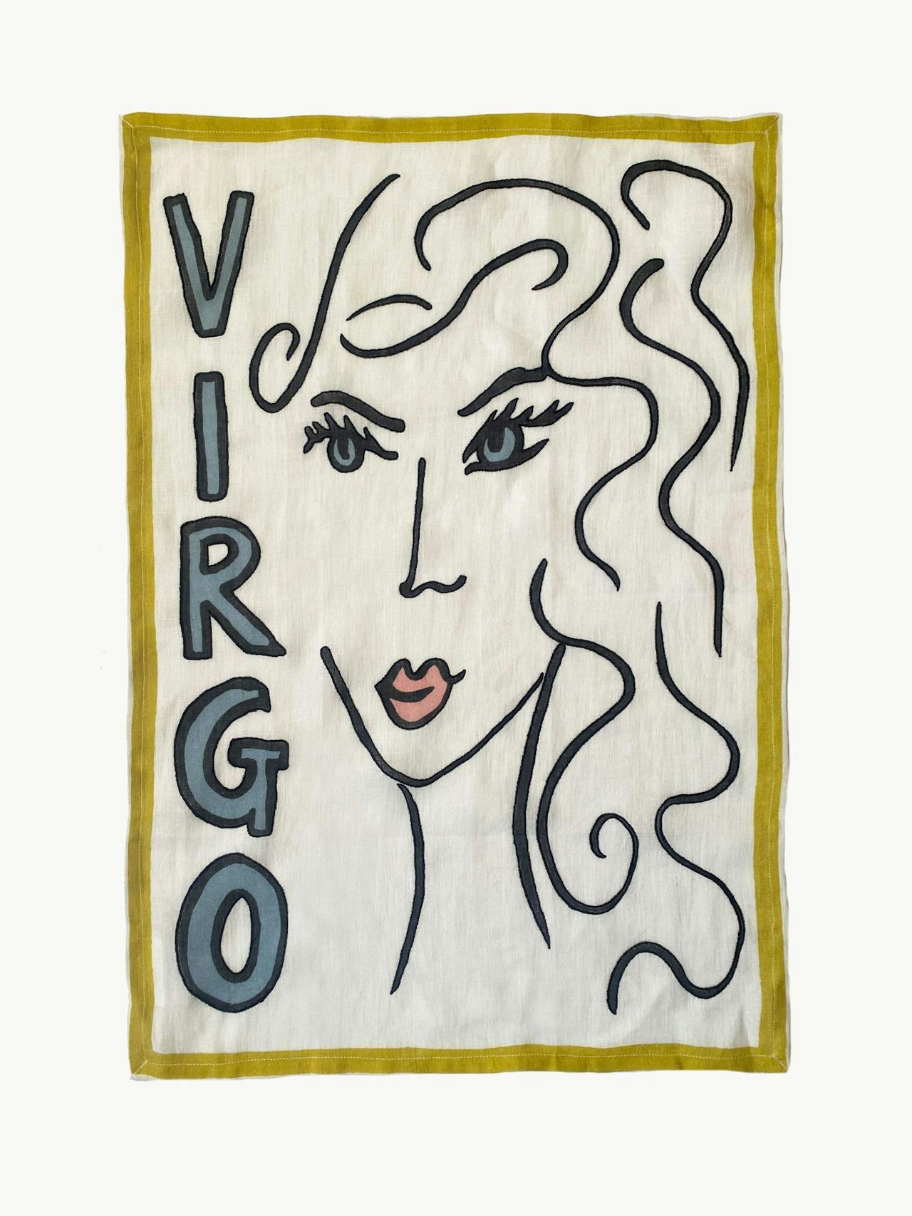 Virgo tea towel