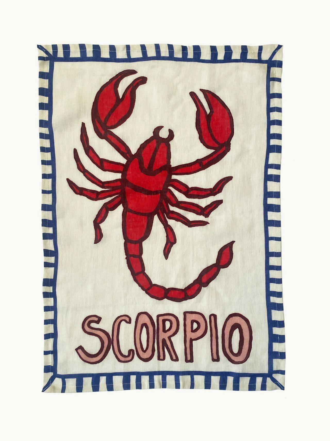 Scorpio tea towel
