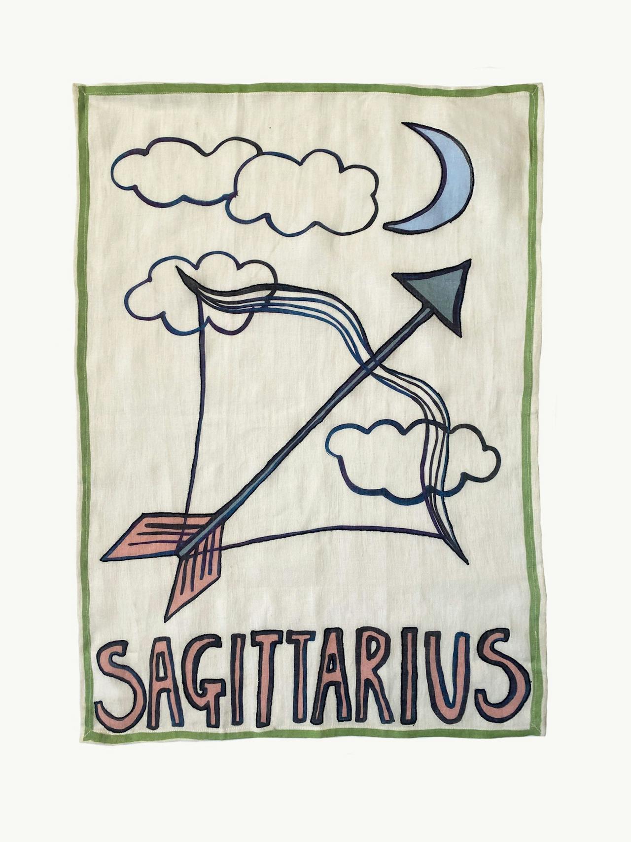 Sagittarius tea towel