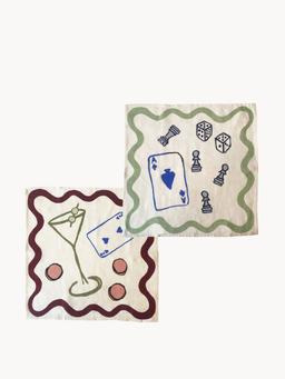 Games napkins, set of 2 Napkins Amuse La Bouche    - Collagerie