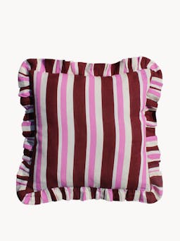 Burgundy and cerise large cushion cover Cushions Amuse La Bouche    - Collagerie