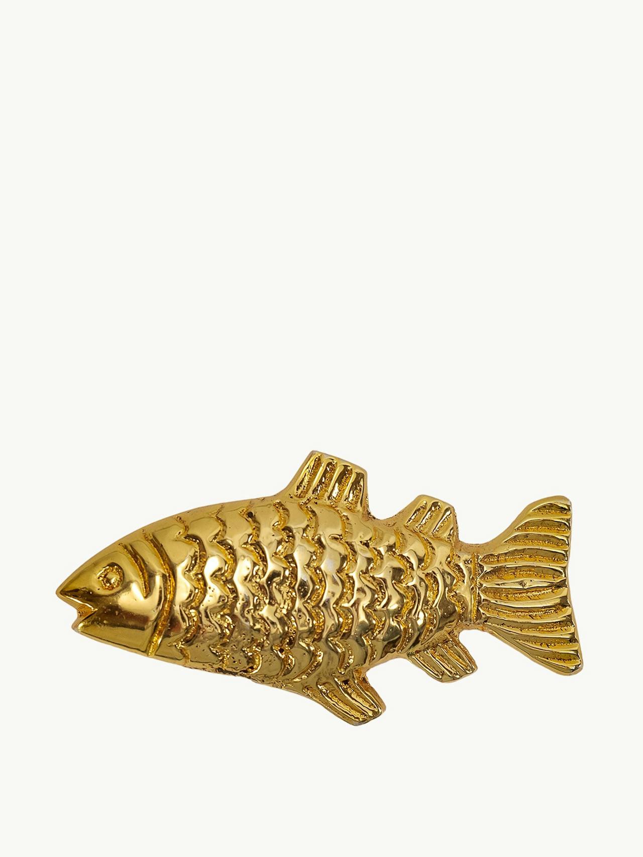 Poisson knob brass