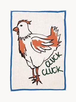 Cluck cluck tea towel Teatowels Amuse La Bouche    - Collagerie