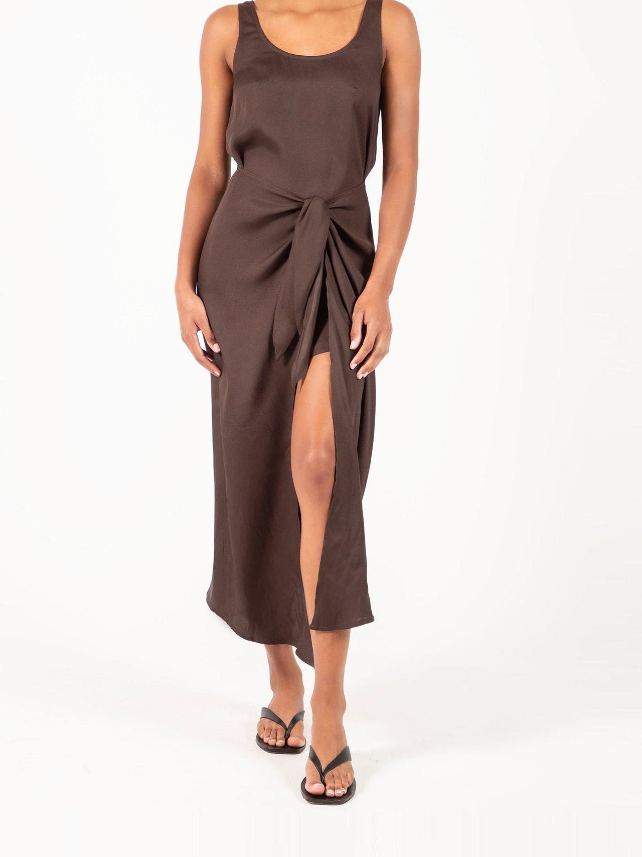 Matte Crepe D.K. midi wrap dress Dresses Anemos    - Collagerie