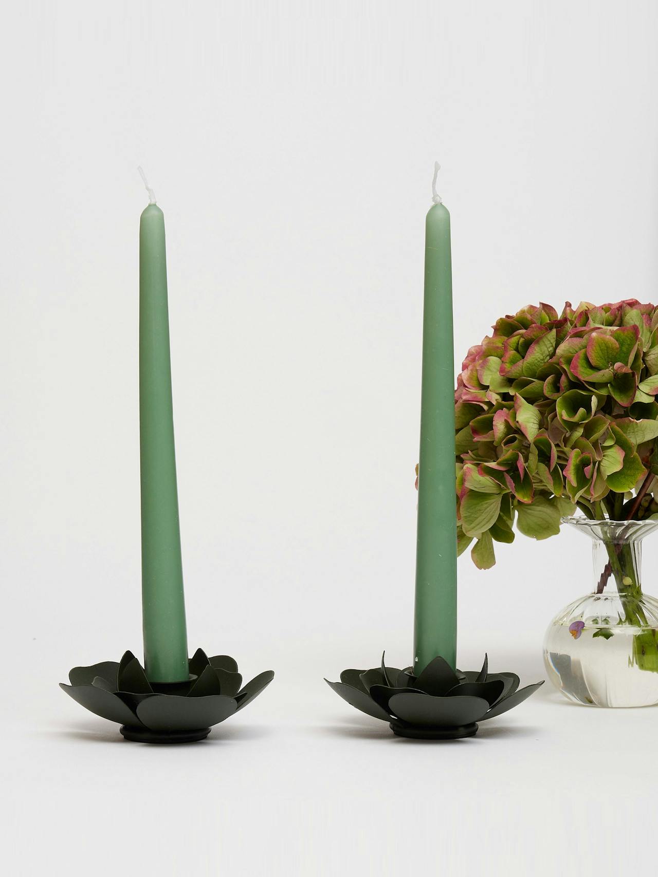 Sage green tapered candles, set of 8 SHOP Maison Margaux    - Collagerie