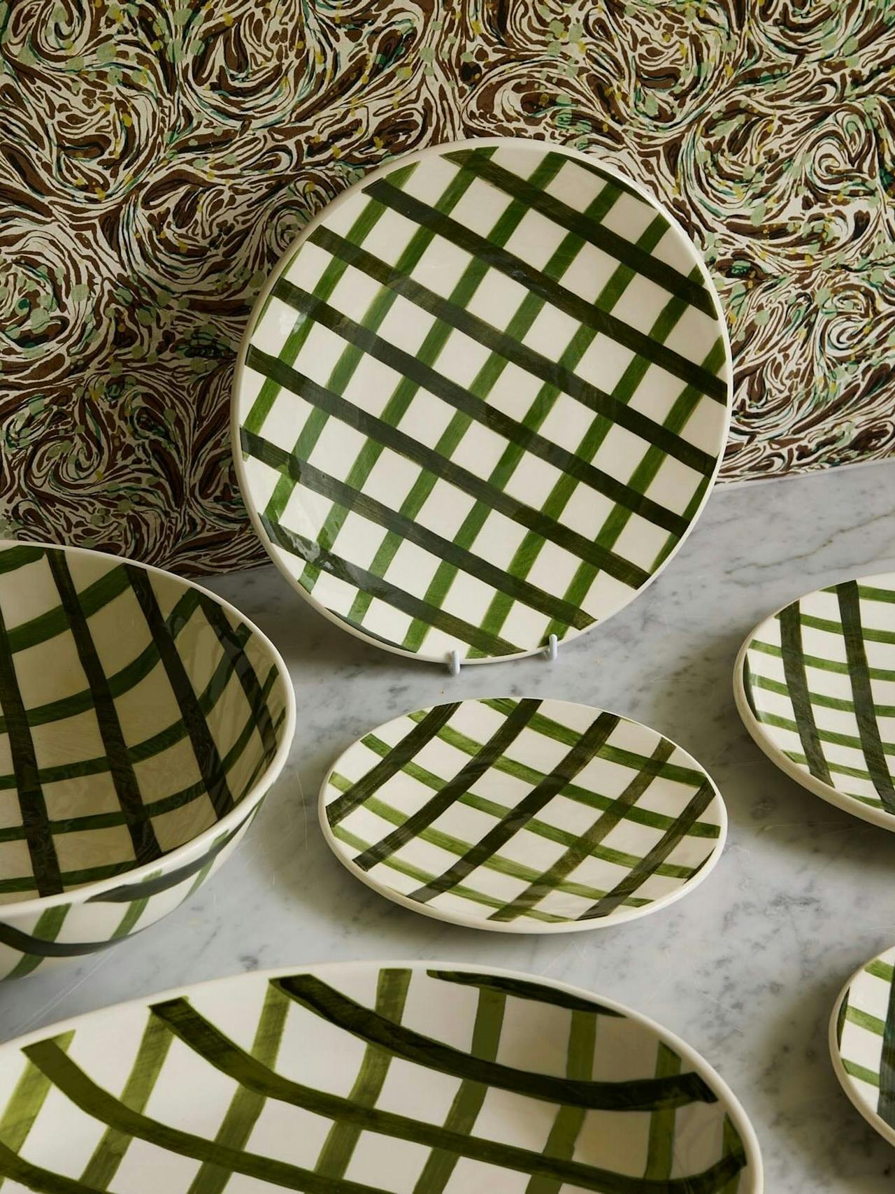 Green trellis dinner plate Dinner Plate Villa Bologna    - Collagerie