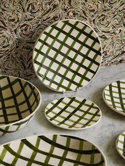 Green trellis dinner plate Dinner Plate Villa Bologna    - Collagerie