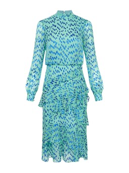 Mist blue Isa ruffle dress Dress Saloni    - Collagerie