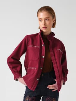 Pablo jacket in burgundy 6204329090 Seventy + Mochi    - Collagerie