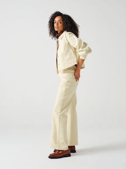 Mabel jean in buttermilk wide stripe 6204623190 Seventy + Mochi    - Collagerie