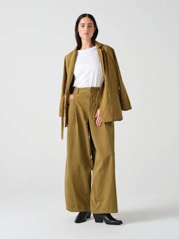 Isabella pant in olive 6204623190 Seventy + Mochi    - Collagerie