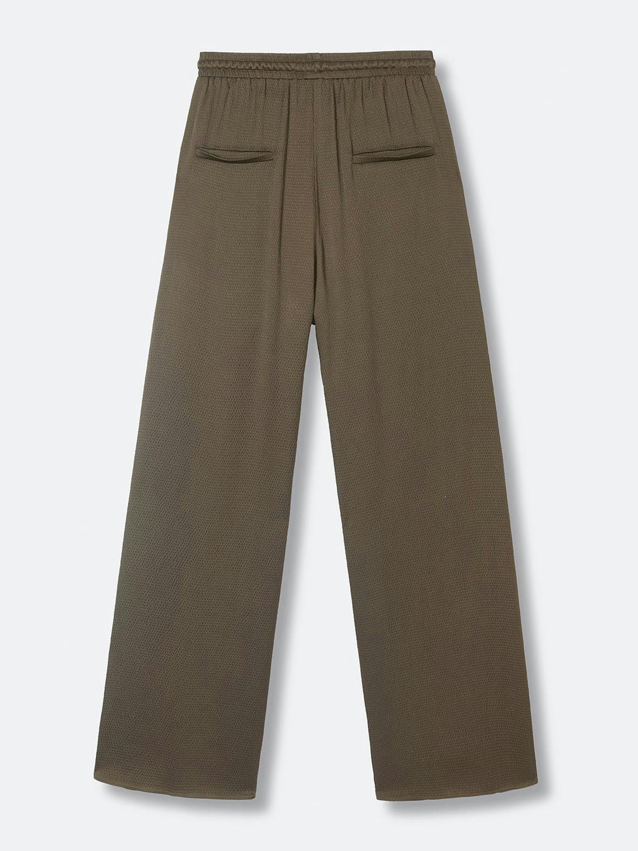 Cleo olive satin trousers Clothing Riand 28    - Collagerie