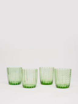 Speckled green water glasses, set of 4 Interiors Maison Margaux    - Collagerie