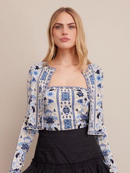 Emblem blue Alayna knit top Tops Cara Cara    - Collagerie