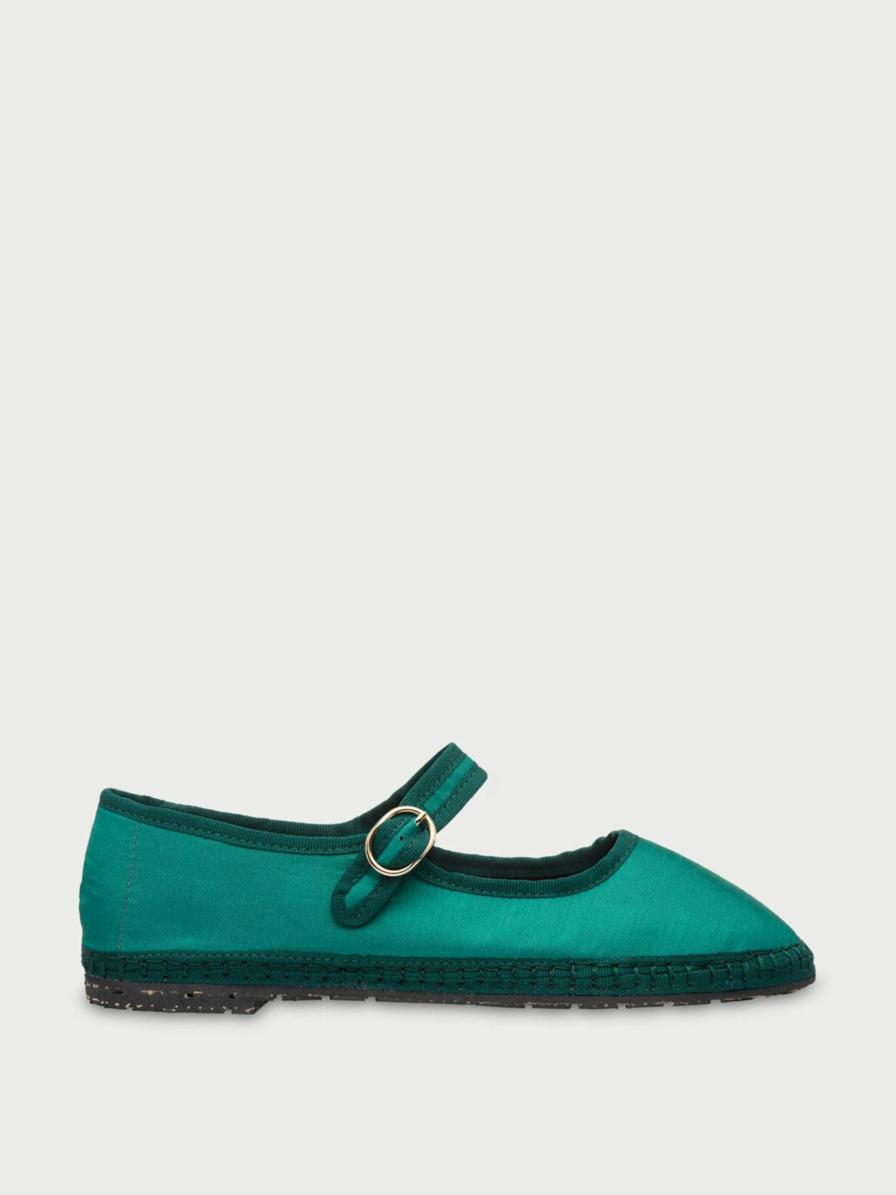 Green Costello Mary Jane flats