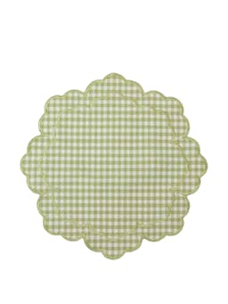 White and green gingham placemat  Domenica Marland    - Collagerie