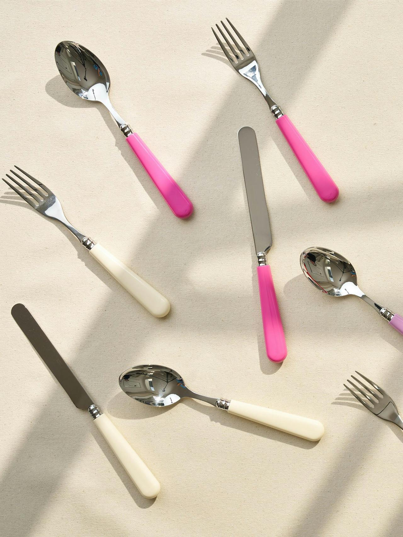 Orange cutlery in stainless steel  Domenica Marland    - Collagerie