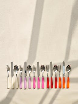 Orange cutlery in stainless steel  Domenica Marland    - Collagerie