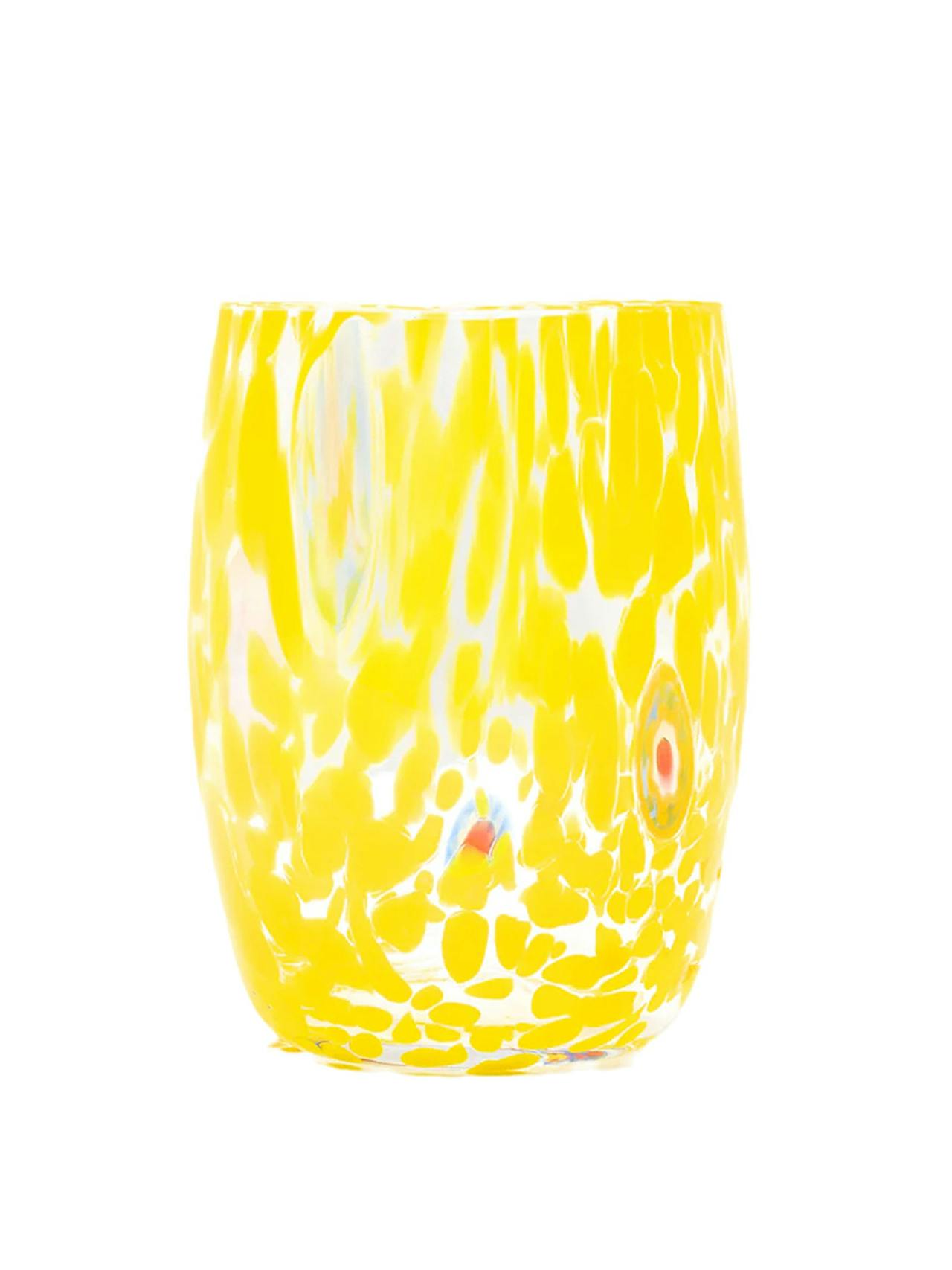 Murano tumbler in yellow
