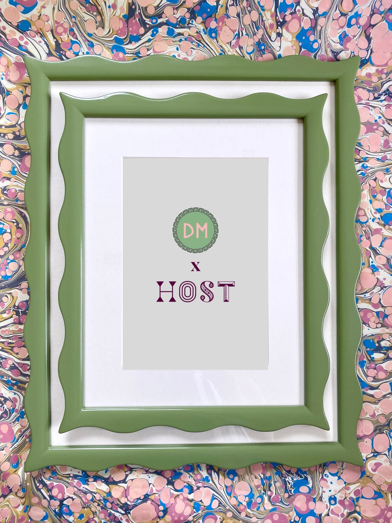 HOST x DM small ripple frame in green  Domenica Marland    - Collagerie