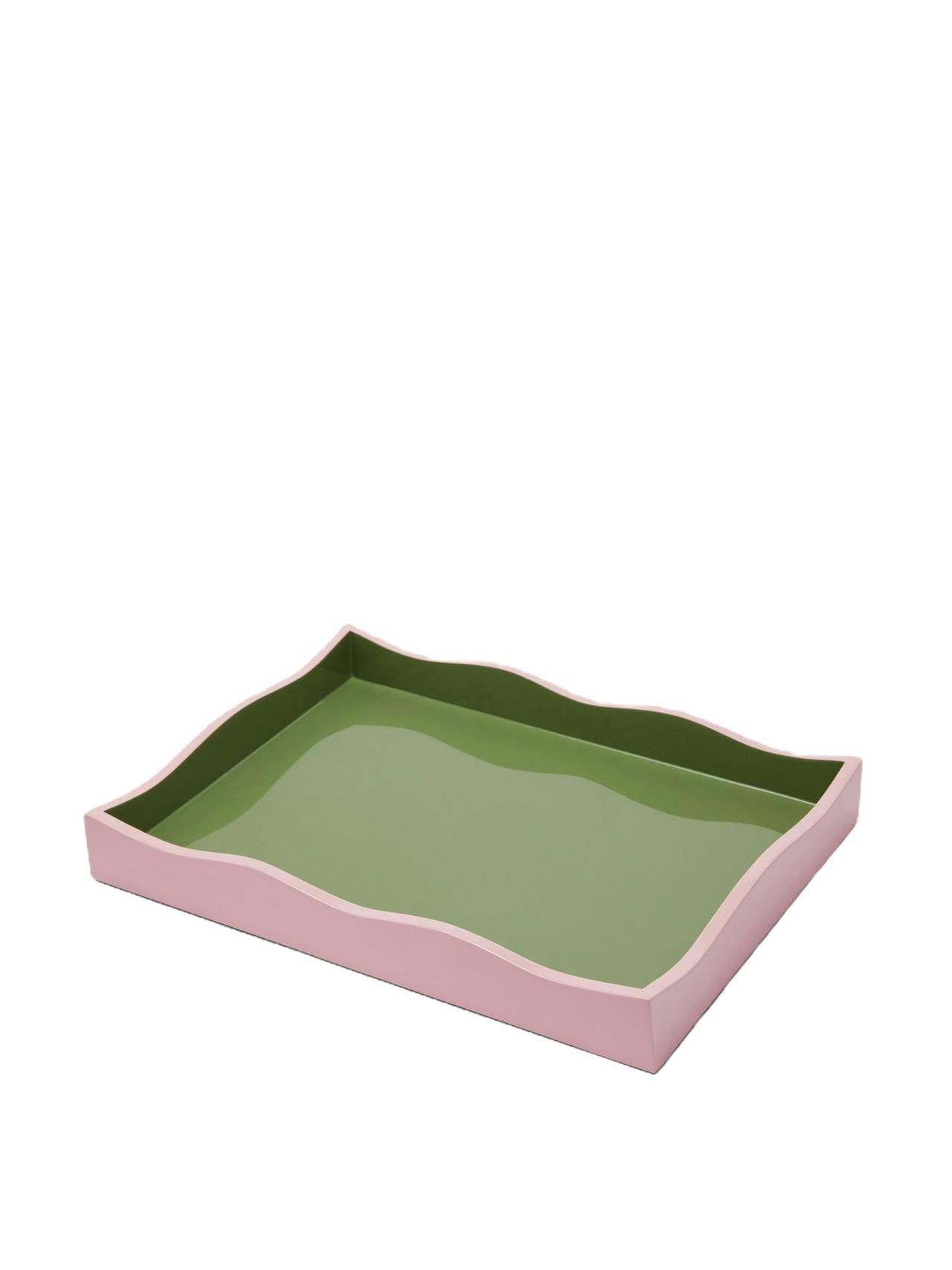Wiggle tray in pink and green