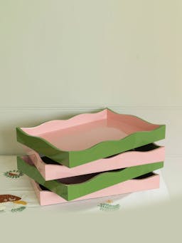 Wiggle tray in pink and green  Domenica Marland    - Collagerie