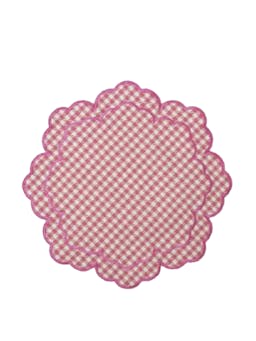 White and pink gingham placemat  Domenica Marland    - Collagerie