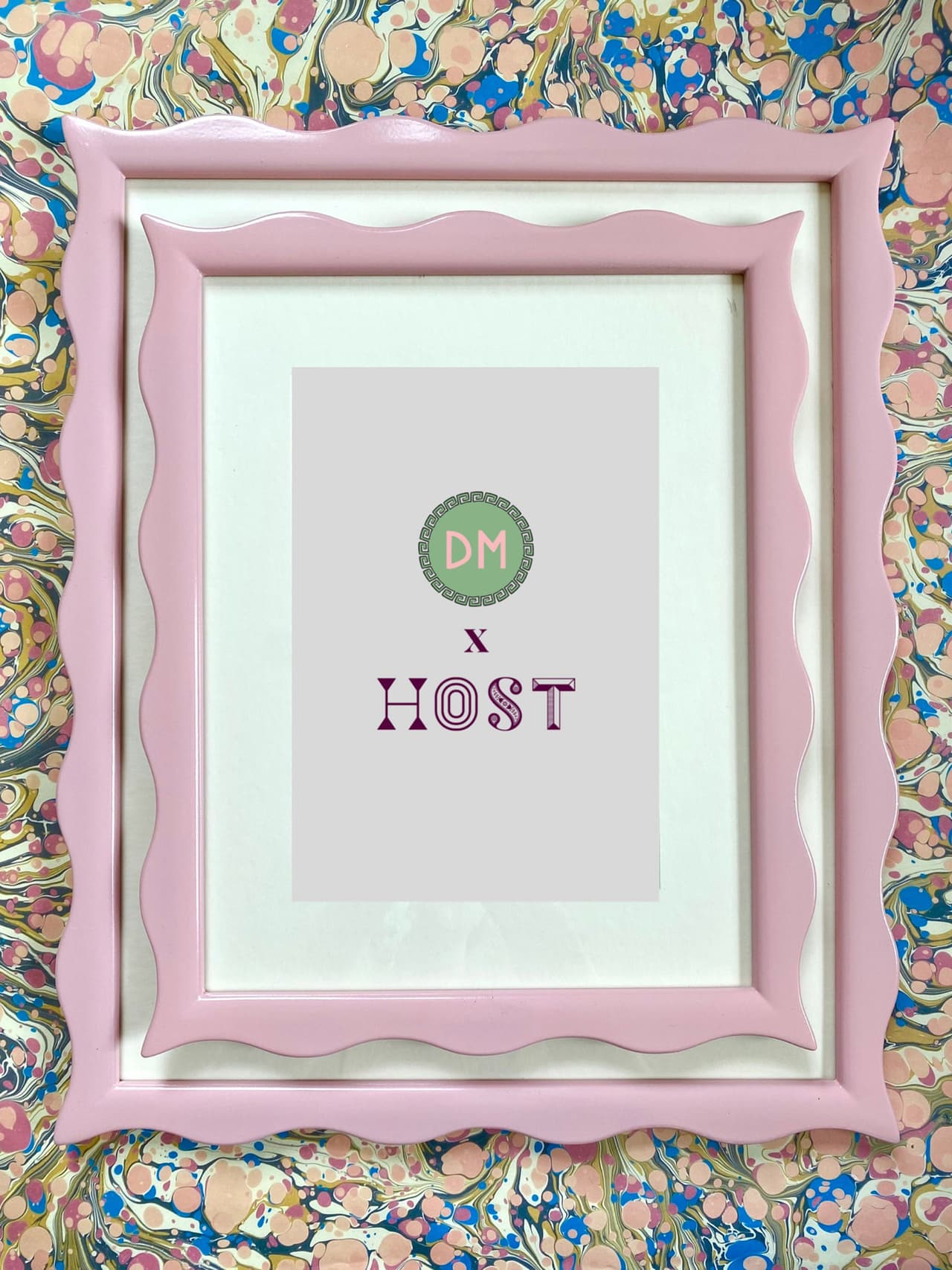 HOST x DM small ripple pink frame  Domenica Marland    - Collagerie