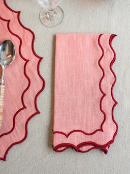 Peach and red placemat  Domenica Marland    - Collagerie