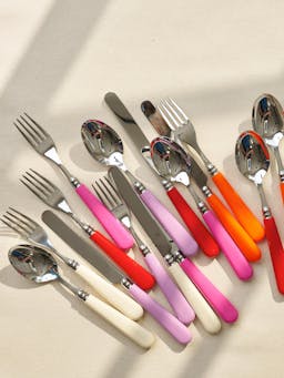 Pink cutlery in stainless steel  Domenica Marland    - Collagerie