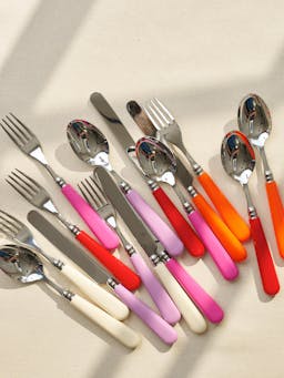 Orange cutlery in stainless steel  Domenica Marland    - Collagerie