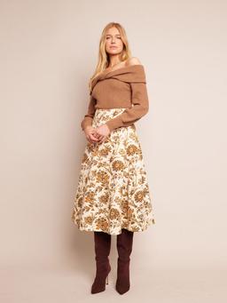 Aisha skirt in Turtledove Vine Blooms Skirts Cara Cara    - Collagerie