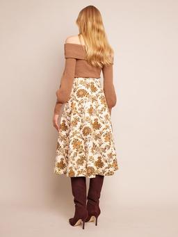 Aisha skirt in Turtledove Vine Blooms Skirts Cara Cara    - Collagerie