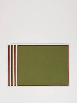 Festive green napkins and placemats, set of 4 Interiors Maison Margaux    - Collagerie