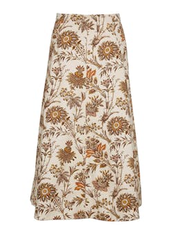 Aisha skirt in Turtledove Vine Blooms Skirts Cara Cara    - Collagerie