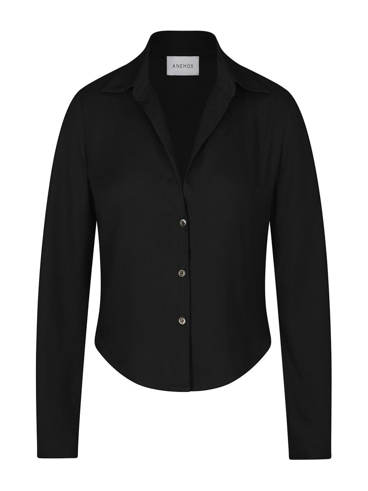 Matte crepe fitted button-down shirt Shirts & Tops Anemos    - Collagerie