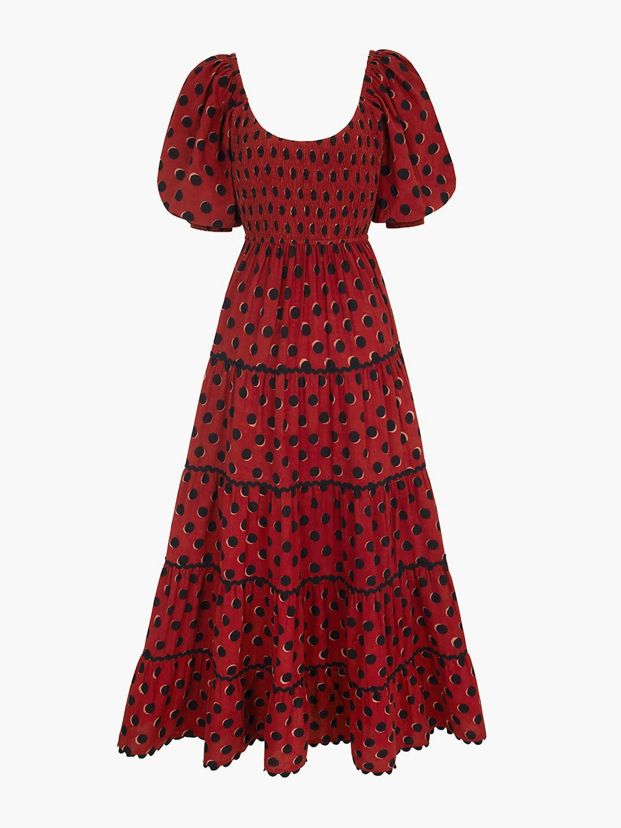 Rust polka Angelina dress