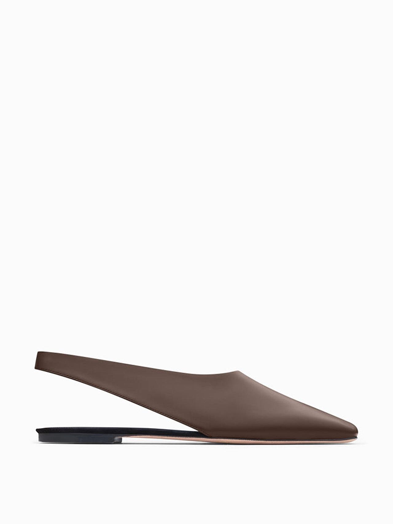 Dark chocolate Atlas slingback flats Flat NEOUS 36 Dark Chocolate  - Collagerie