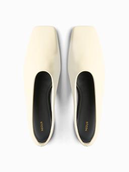 Cream Atlas slingback flats Flat NEOUS    - Collagerie