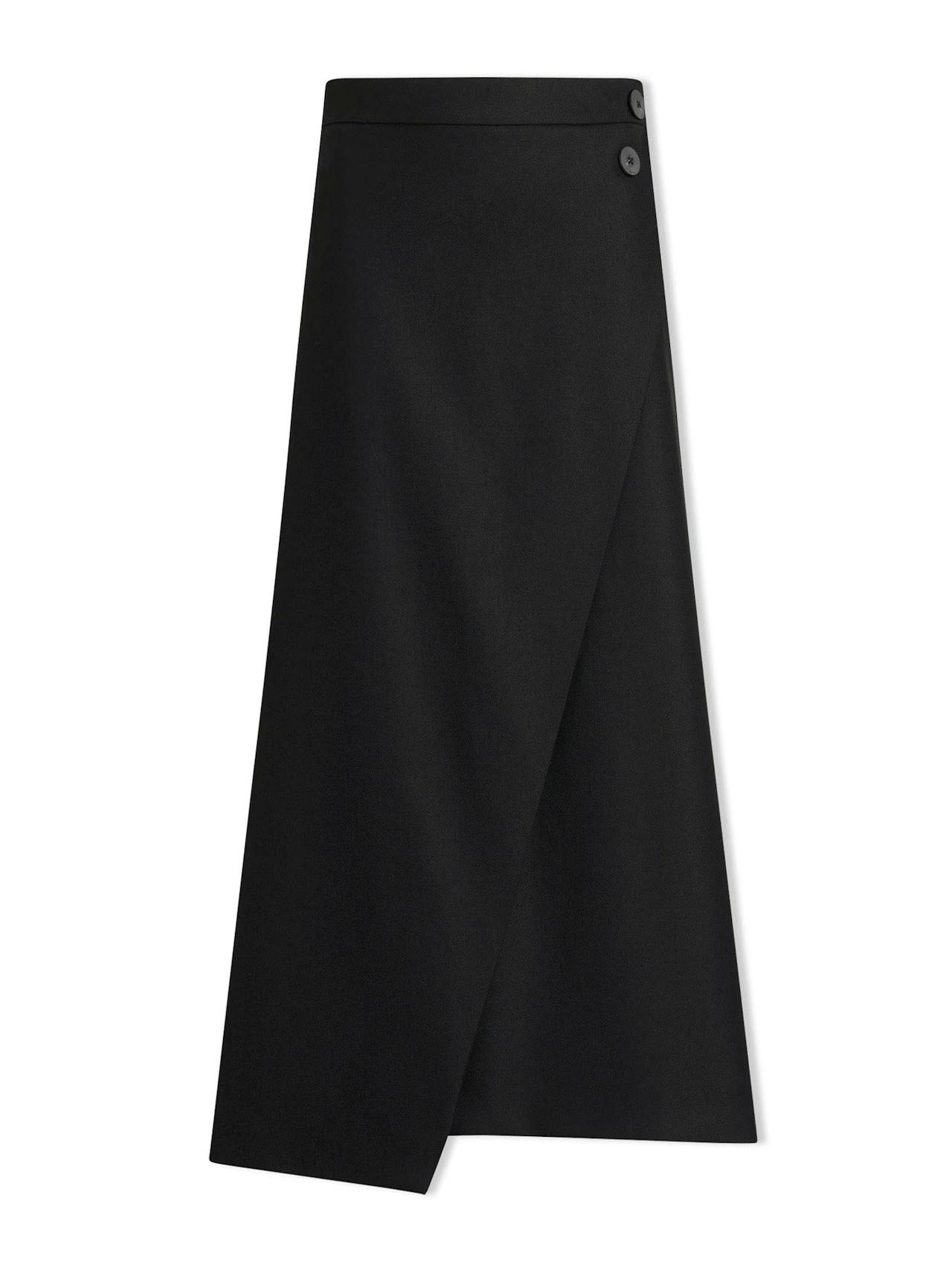 Black Layla wool maxi wrap skirt Skirt Cefinn    - Collagerie