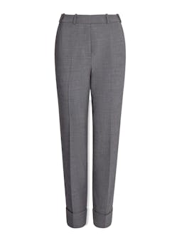 Mid Grey Clement new wool easy waist turn up trousers Trouser Cefinn    - Collagerie