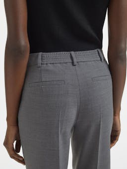 Mid Grey Clement new wool easy waist turn up trousers Trouser Cefinn    - Collagerie