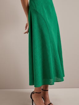 Emerald green Reya techni voile midi dress Dress Cefinn    - Collagerie