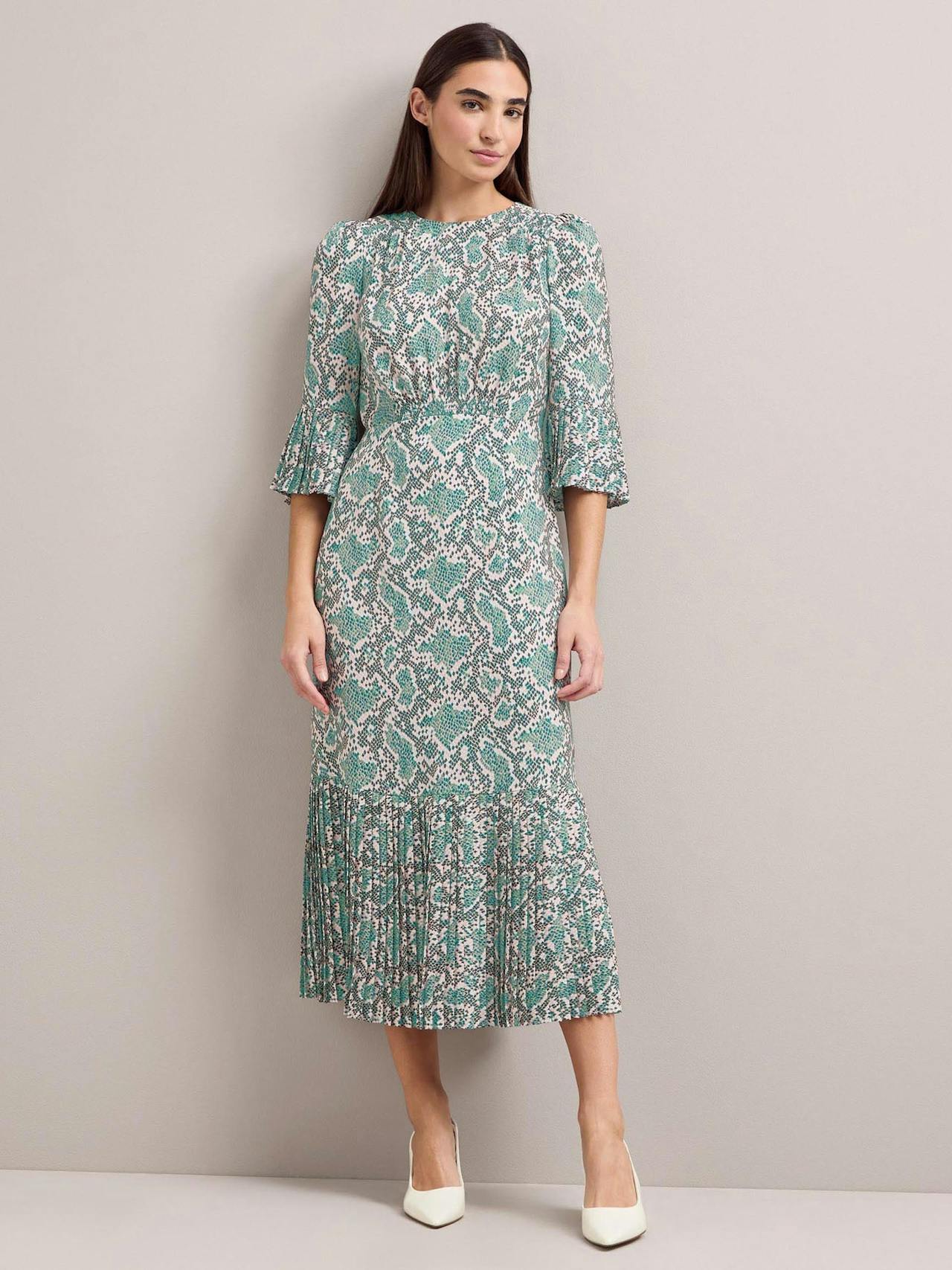 Green snakeskin print Tibi maxi dress Dress Cefinn    - Collagerie